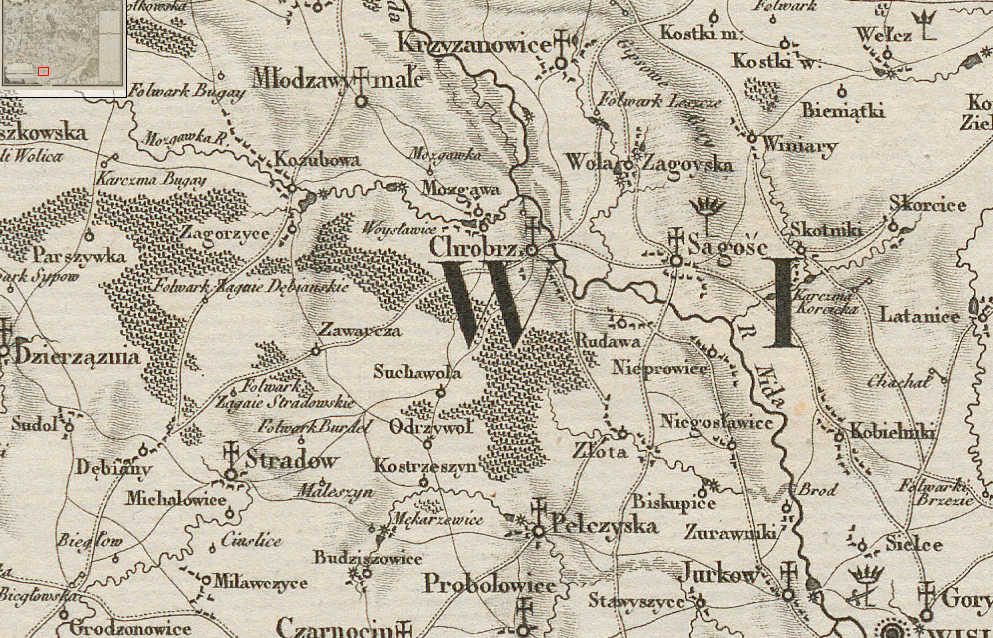 Mapa z XVIII wieku